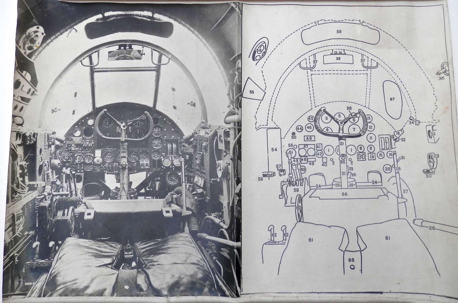 RAF Hampden bomber cockpit photo
