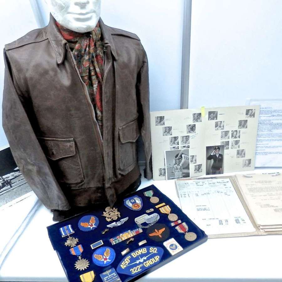 B-26 pilot medal grouping and A2 jacket