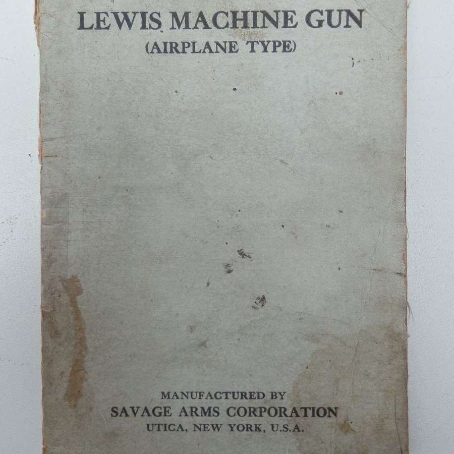 Lewis aircraft machine gun manual