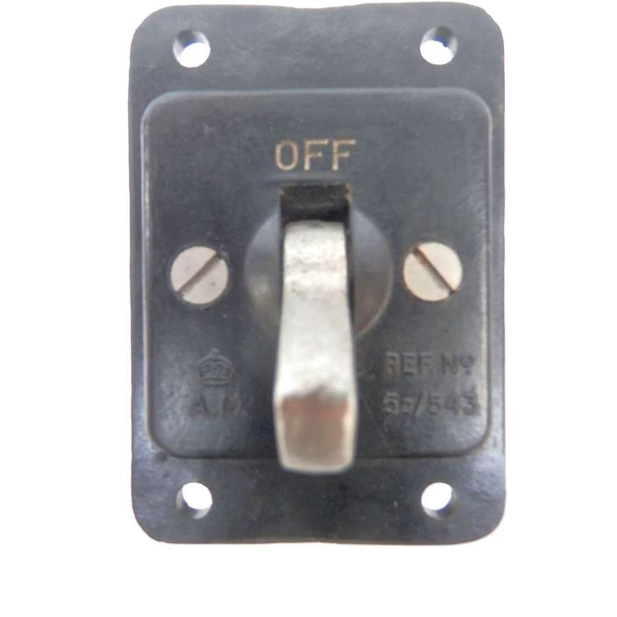 RAF Spitfire instrument panel switch