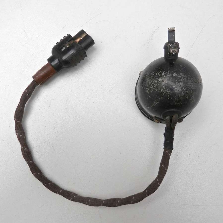 RAF type 28 carbon microphone with wiring loom