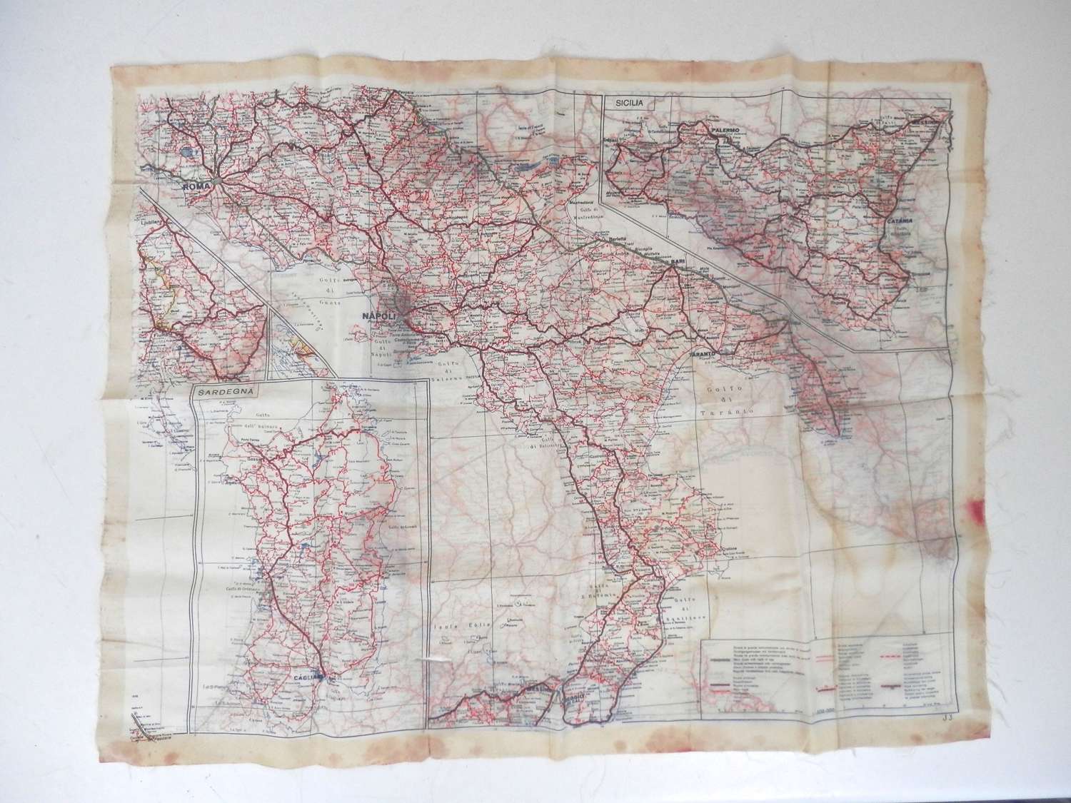 RAF escape map of Italy