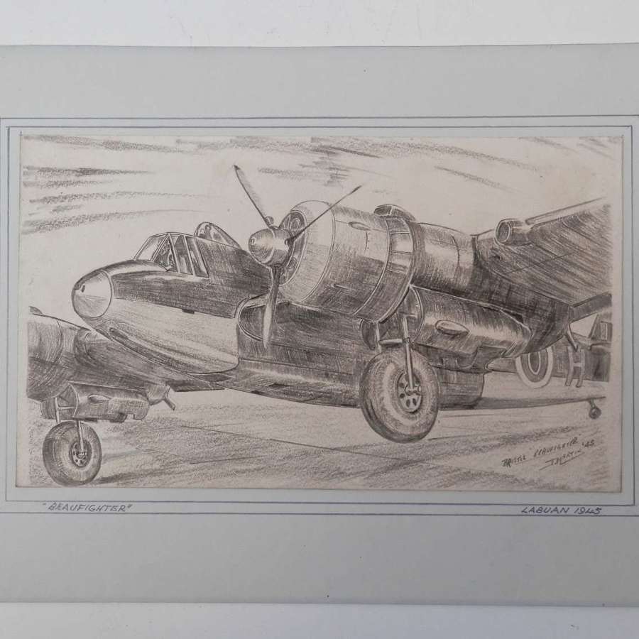 Original wartime drawing of a Beaufighter