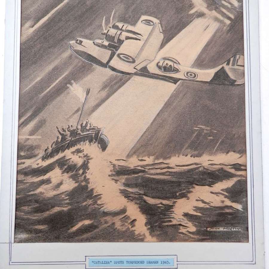 Original wartime drawing of a Catalina