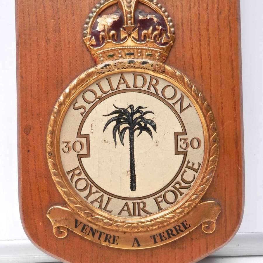 WW2 hand painted RAF 30 squadron plaque