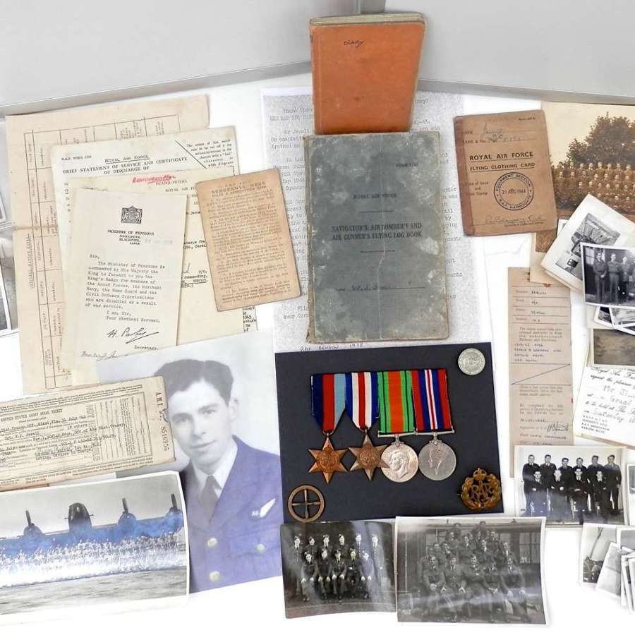 RAF logbook and medal grouping