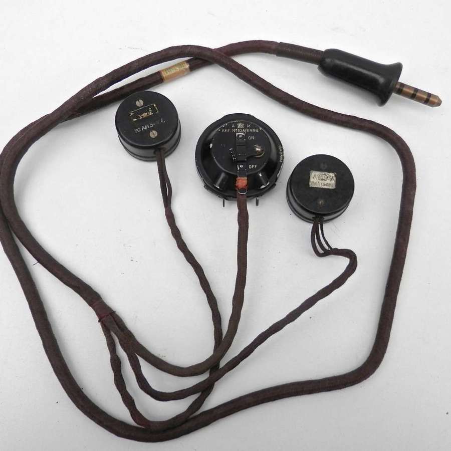 RAF Type 21 Microphone and wiring loom