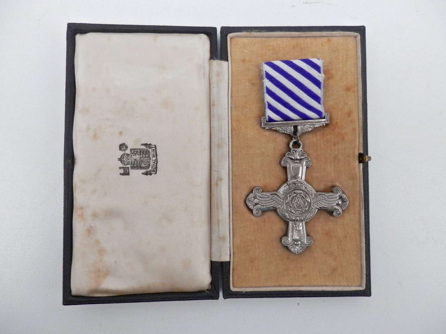 RAF dfc medal box and medal