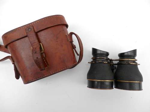 RAF night binoculars and case