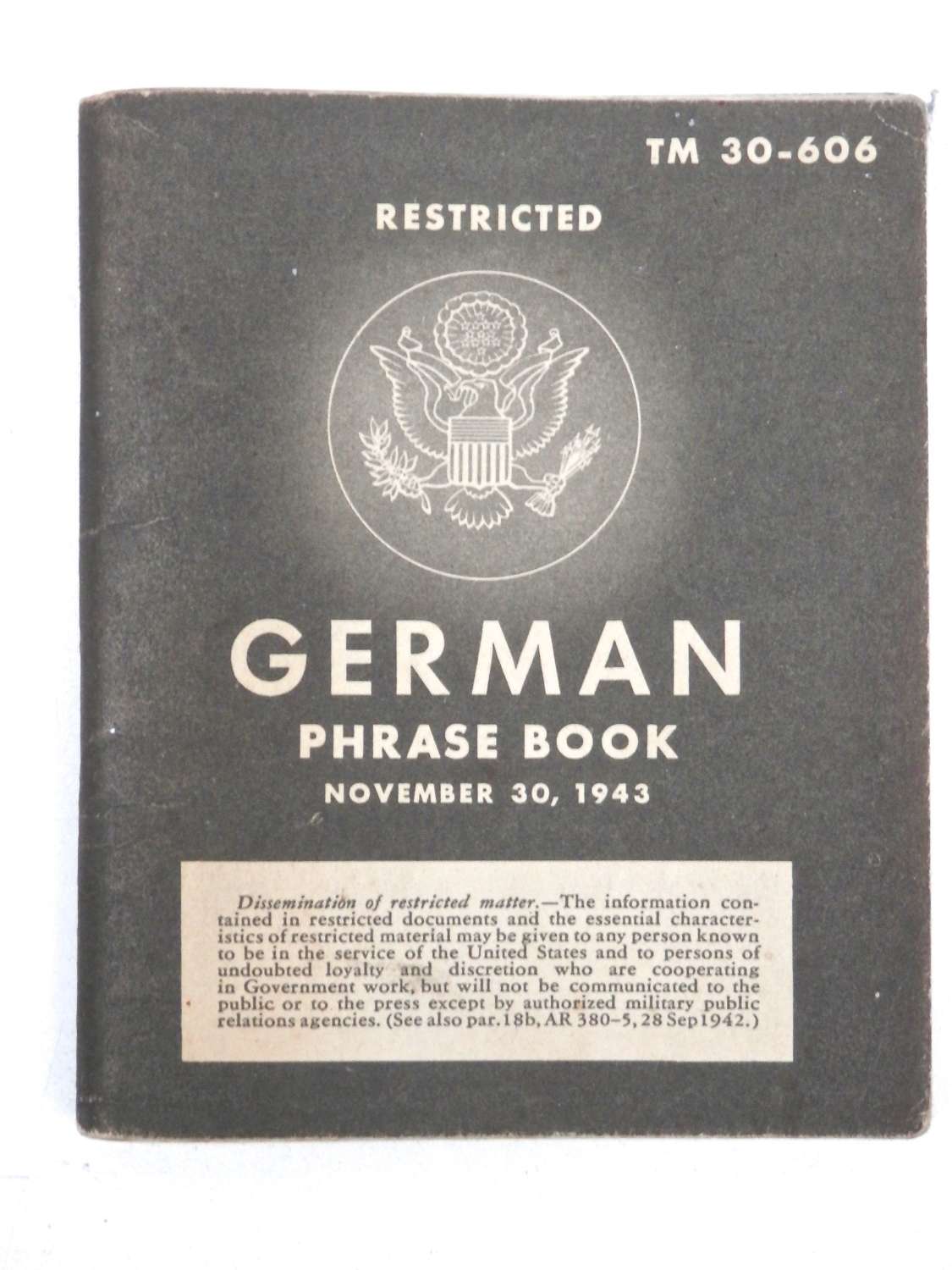 German phrase book 1943 dated