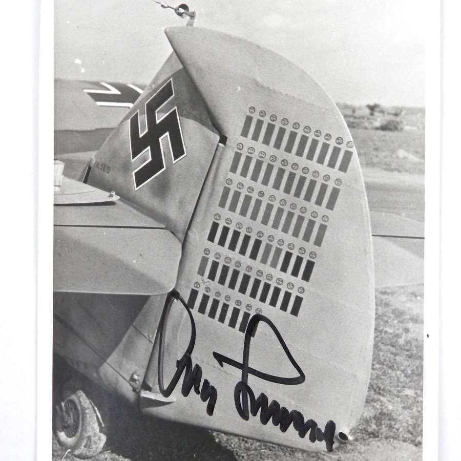 Adolf Galland signed photograph