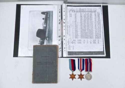 RAF Lancaster WAG full tour log book and medal group