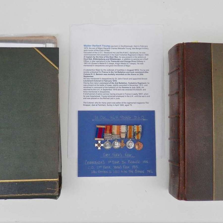 WW1 Lt Colonel CO of Yorks regiment medals and ephemera