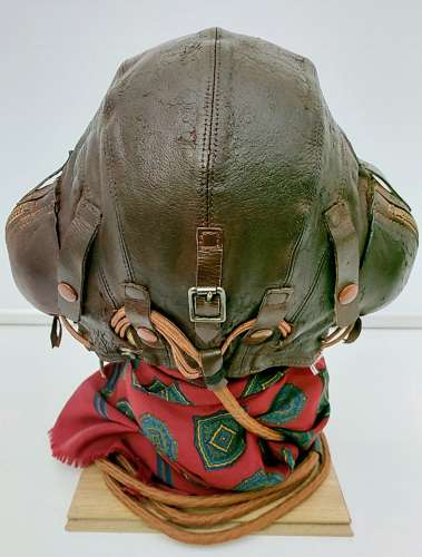 FAA leather flying helmet