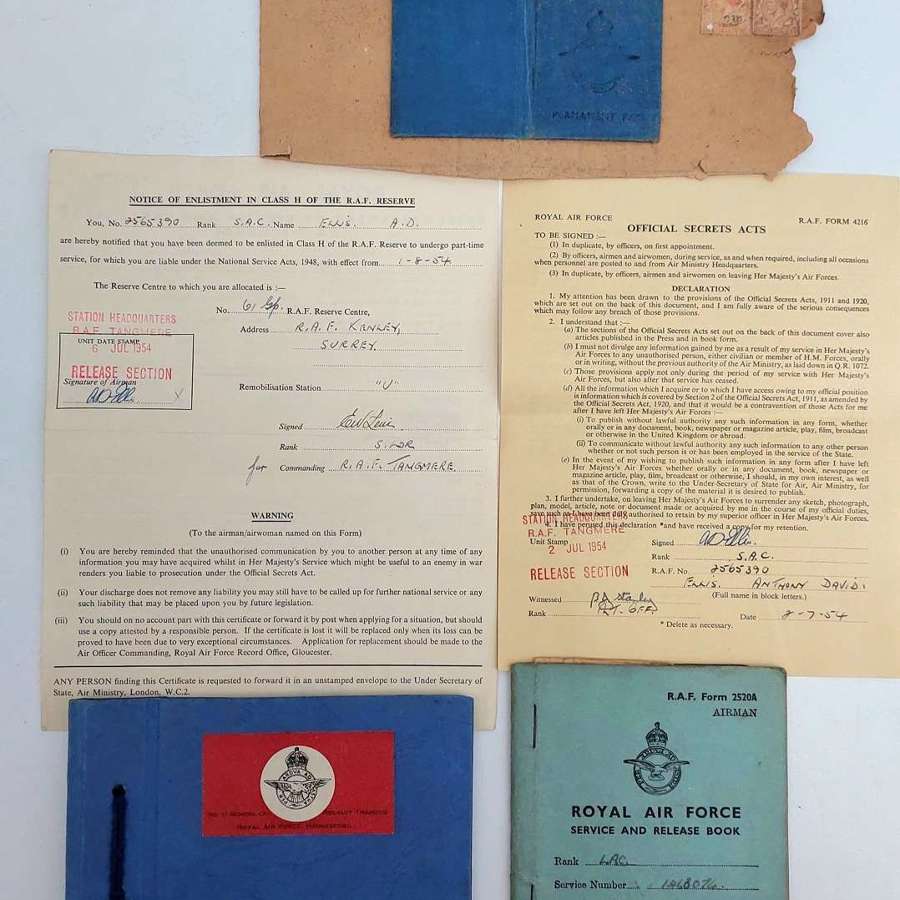 RAF father and sons ephemera