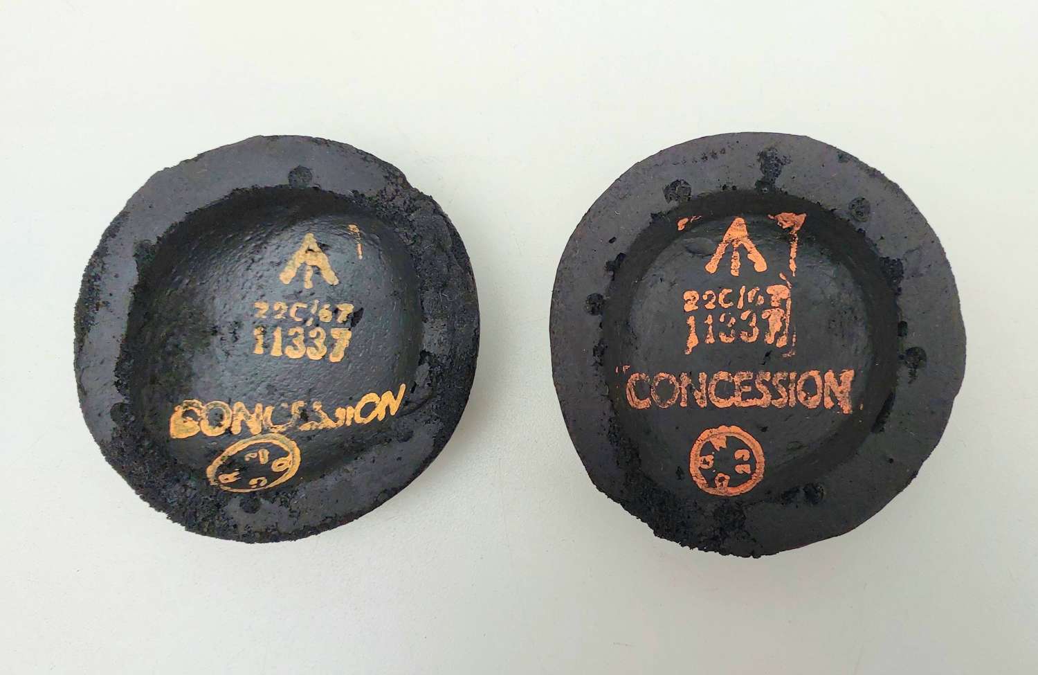 RAF B type helmet ear piece rubber pads