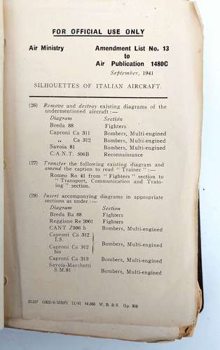 Air Ministry recognition handbook A.P. 1480