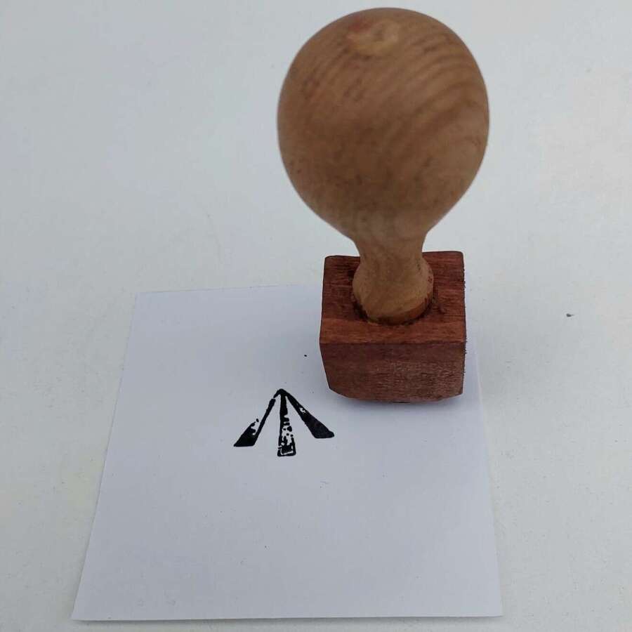 Original 1916 War Department arrow stamp
