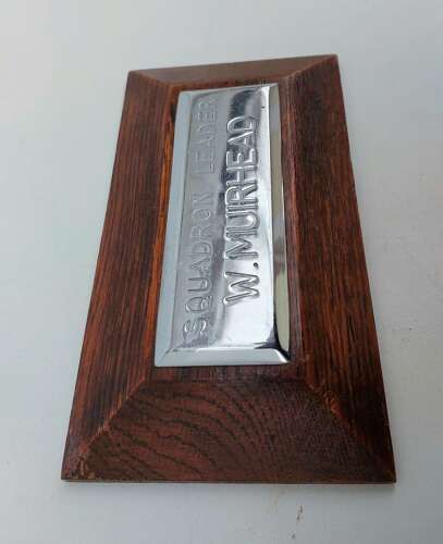 RAF Squadron leader office door name plate