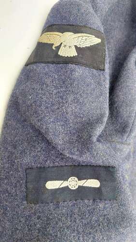 RAF tunic identity tags and service book