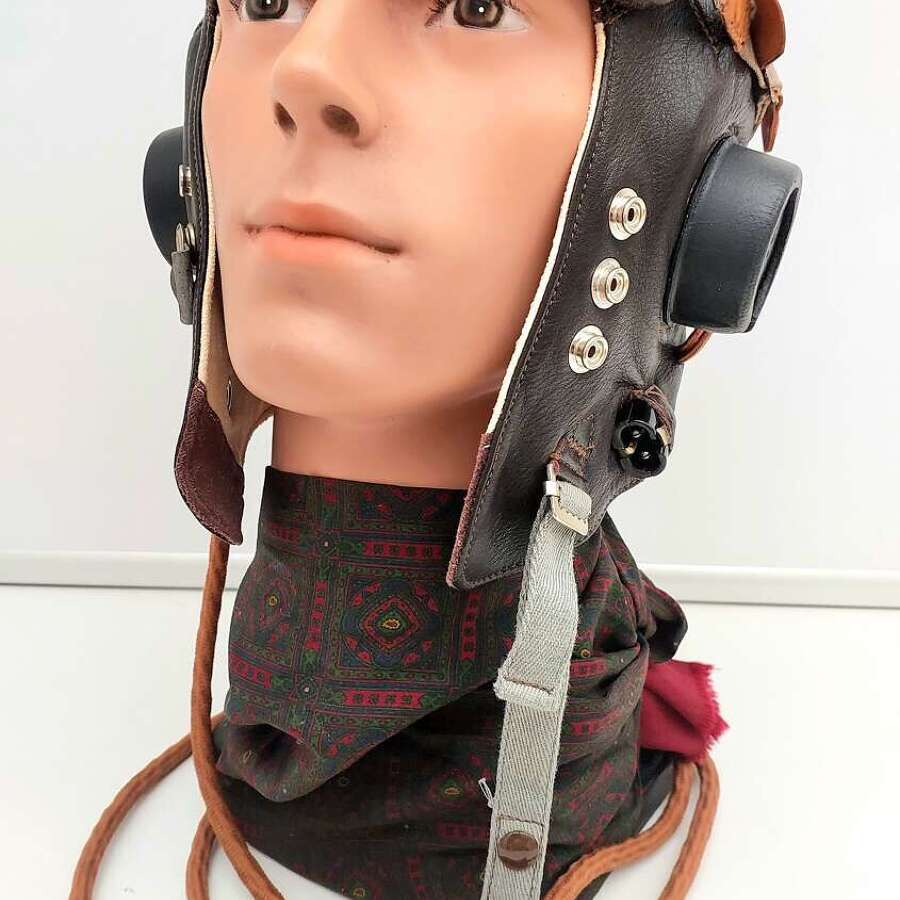 RAF fully wired c type flying helmet