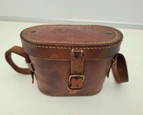 RAF night binoculars and leather case