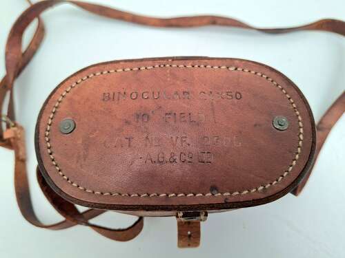 RAF night binoculars and leather case