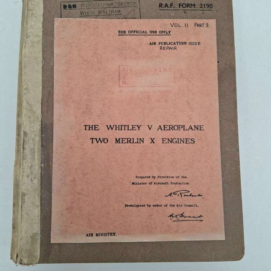 RAF Whitley bomber manual A.P.