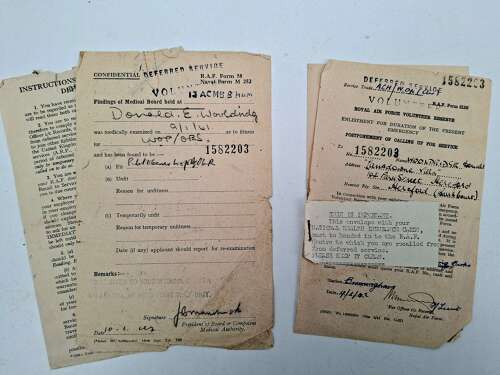 RAF aircrew Observer photo and ephemera
