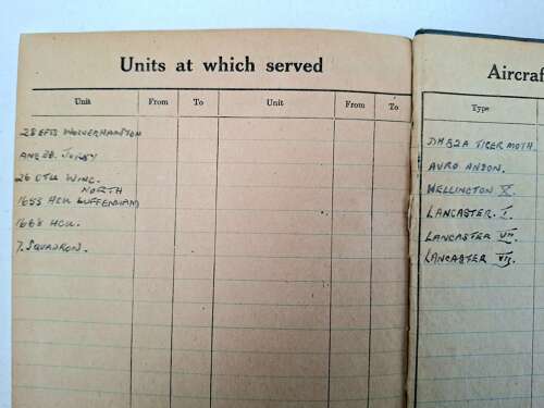RAF navigator log book