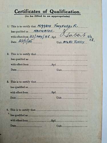 RAF navigator log book