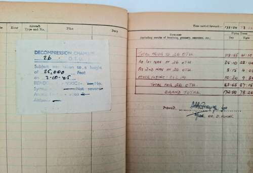 RAF navigator log book
