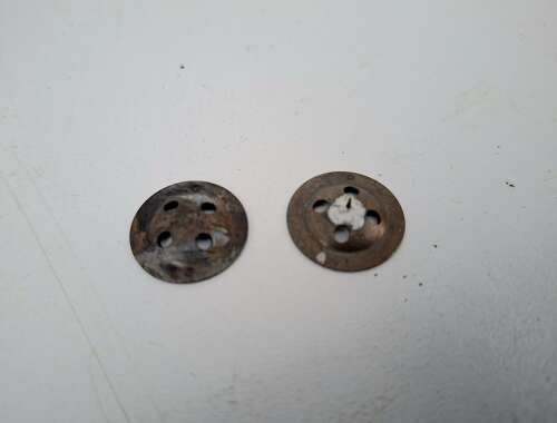 RAF brass fly button escape compass