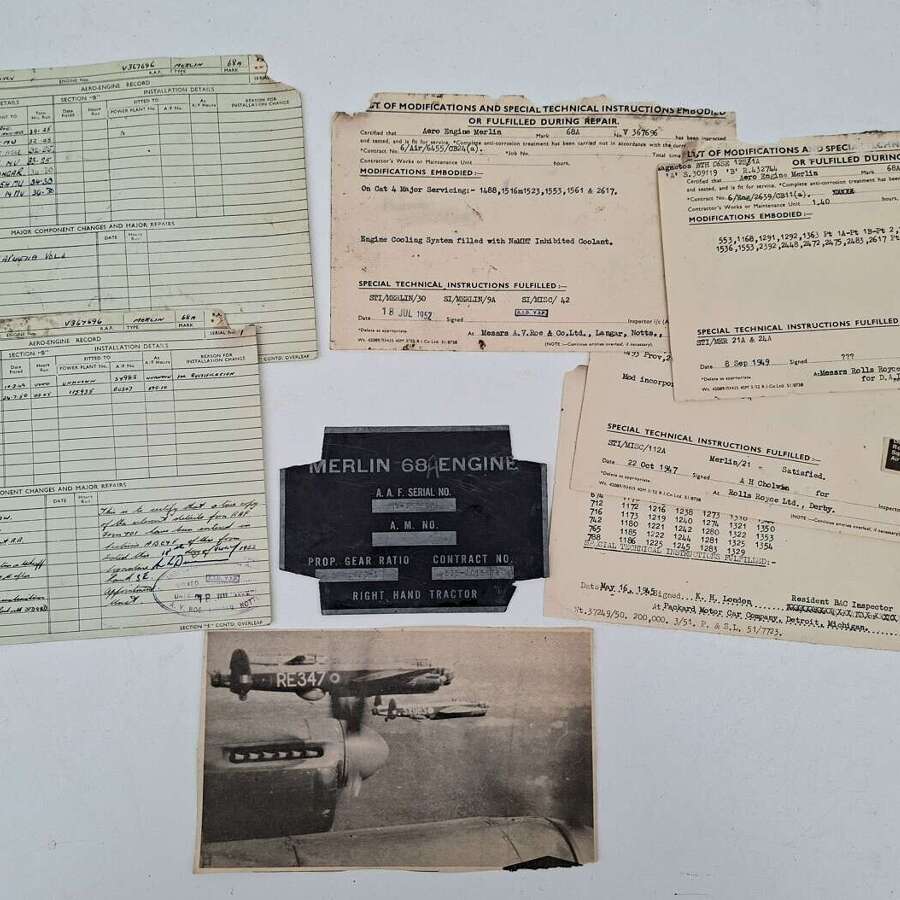 Rolls Royce Merlin engine data plate