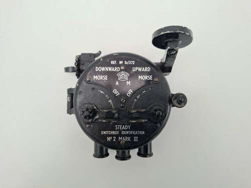 RAF Spitfire cockpit A.M metal IFF control box
