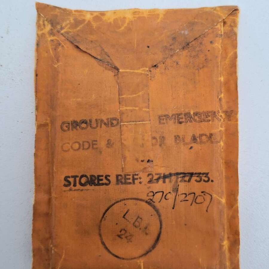 RAF Dinghy Emergency Code & Razor Blade
