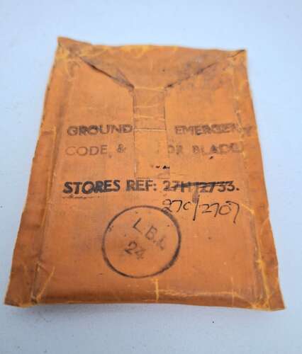 RAF Dinghy Emergency Code & Razor Blade
