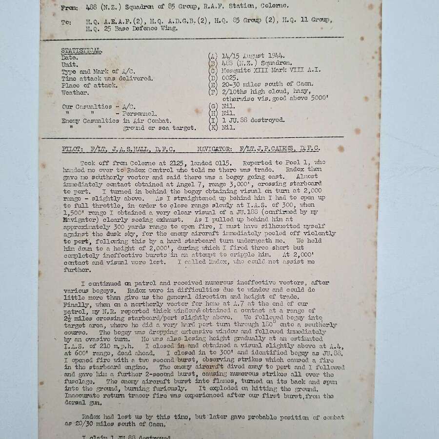 RAF Combat Report