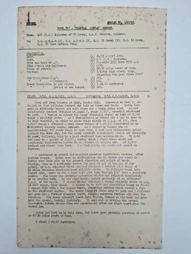 RAF Combat Report