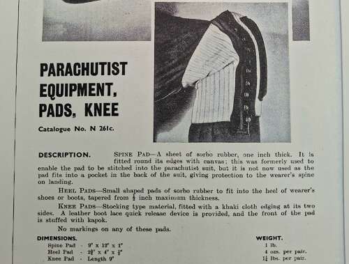 SOE parachutist knee pads