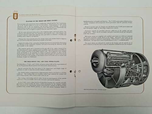 Rolls Royce Merlin aero engine booklet