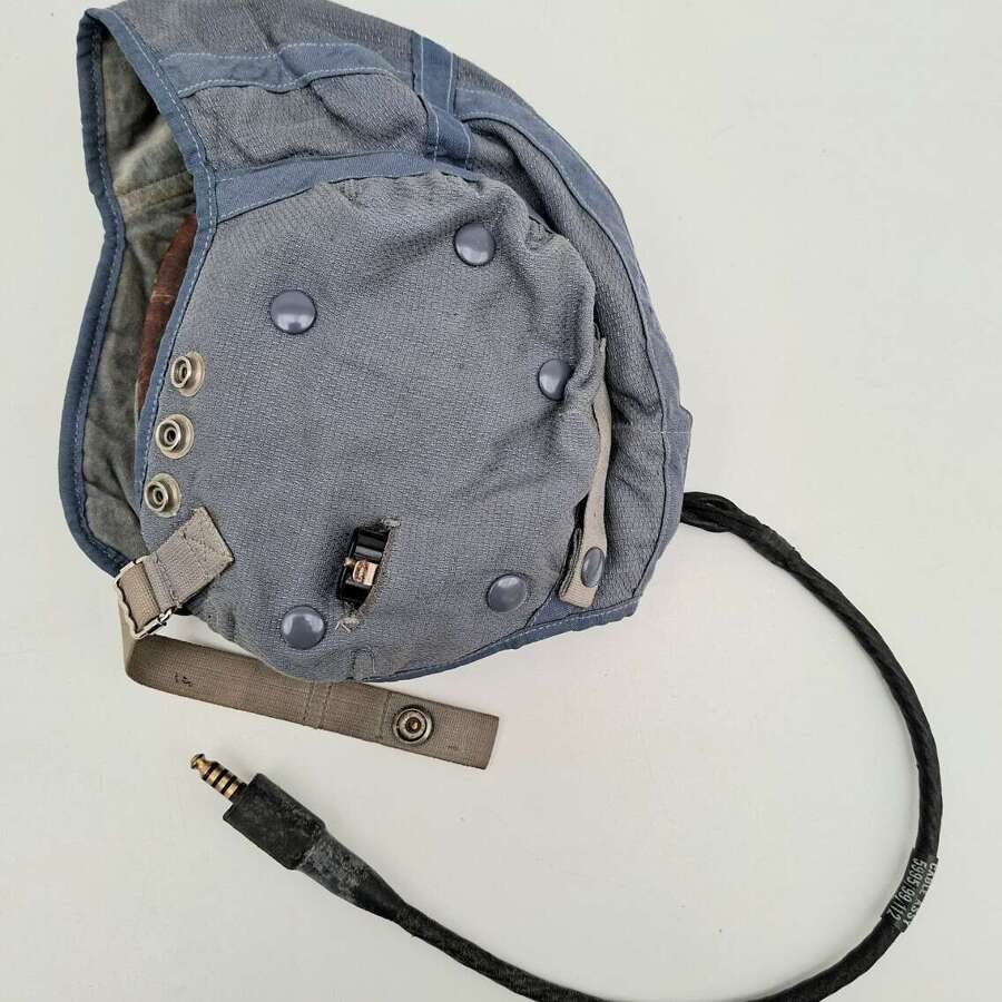 RAF blue cloth type F flying helmet
