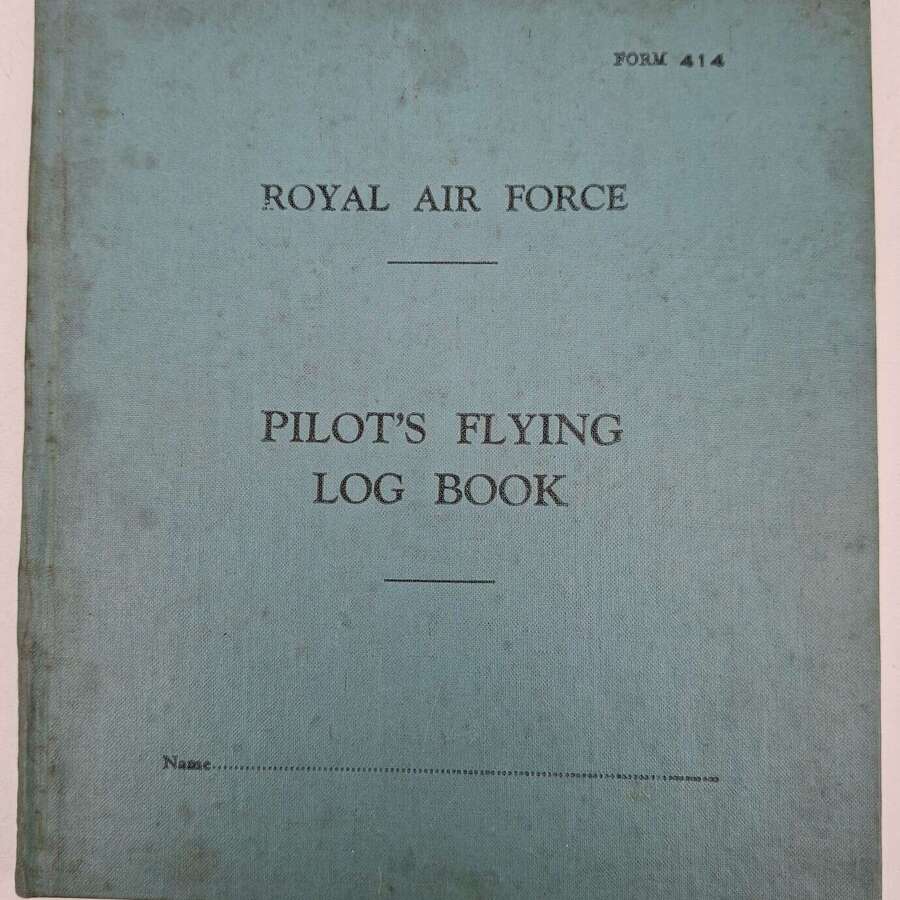 RAF pilots flying log book