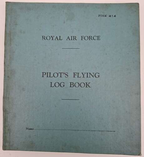 RAF pilots flying log book