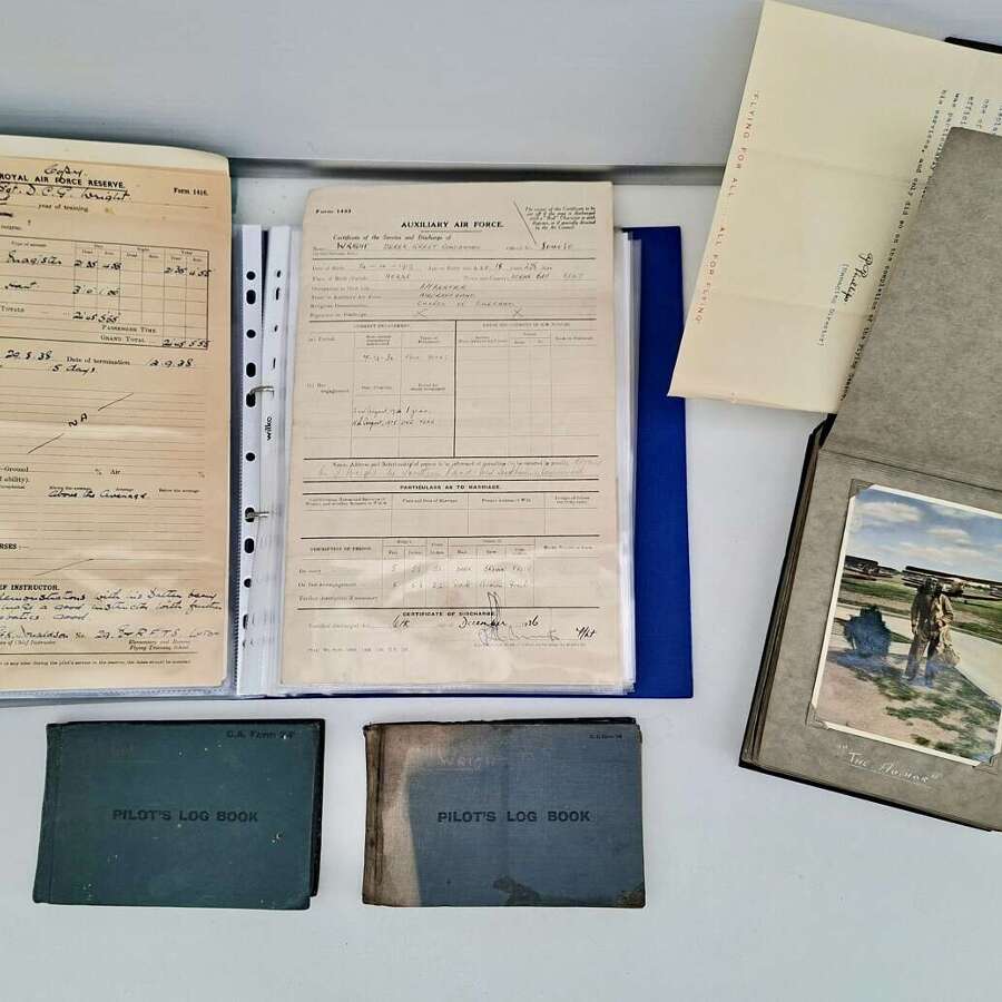 RAF Hendon Log Book and flying circus album grouping