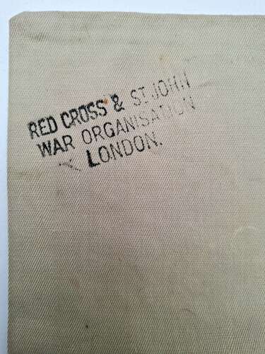 POW red cross effects bag