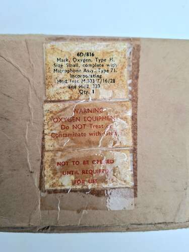 RAF oxygen mask, boxed