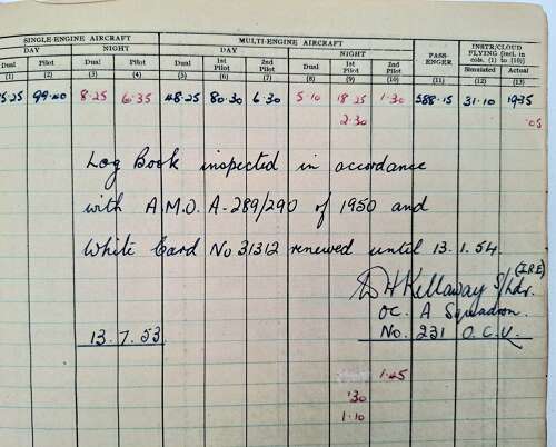 RAF rare WW2 air gunner & pilot log books medal grouping