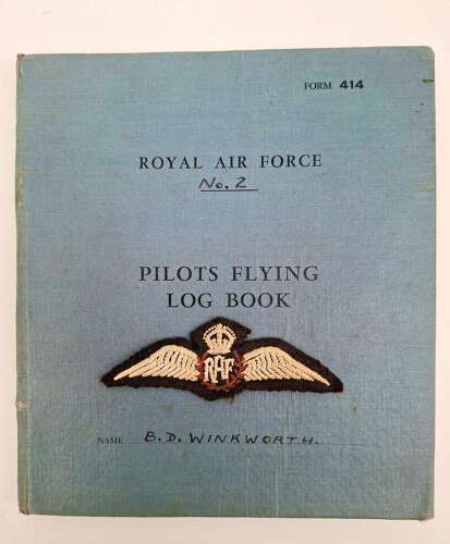 RAF rare WW2 air gunner & pilot log books medal grouping