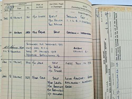 RAF rare WW2 air gunner & pilot log books medal grouping